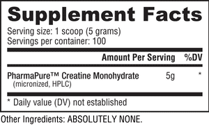 NutraBio Labs Creatine Monohydrate 500g